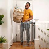 Summer extra tall wide grey baby and dog safety gate with arch