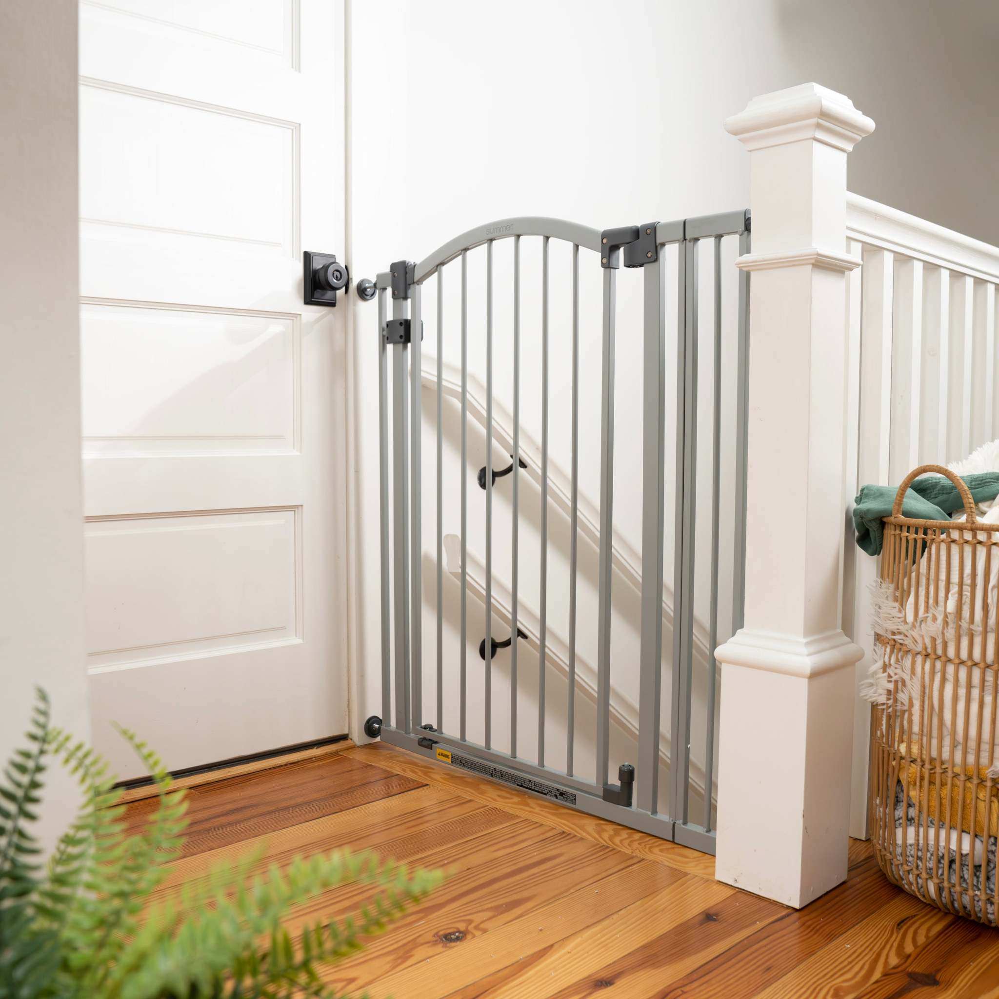 Summer extra tall wide grey metal baby and dog safety gate