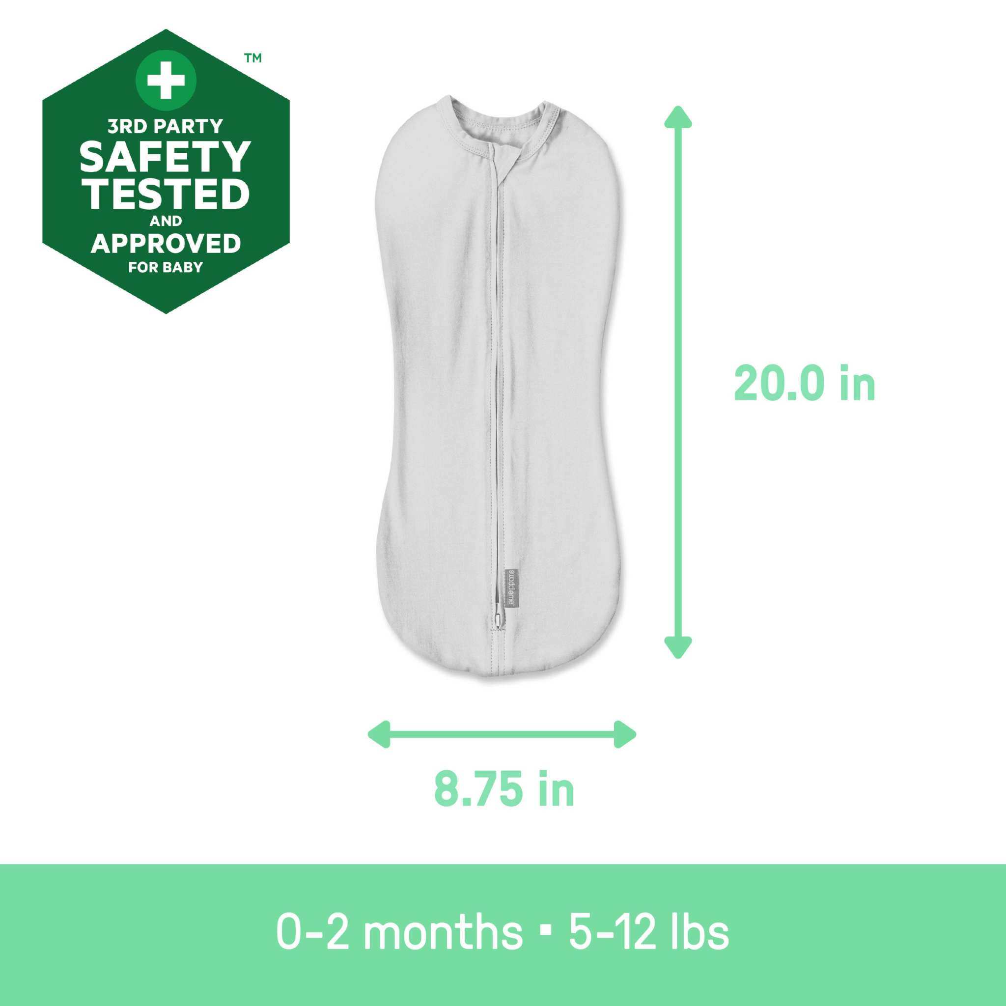 SwaddleMe by Ingenuity baby swaddle pod size small dino design