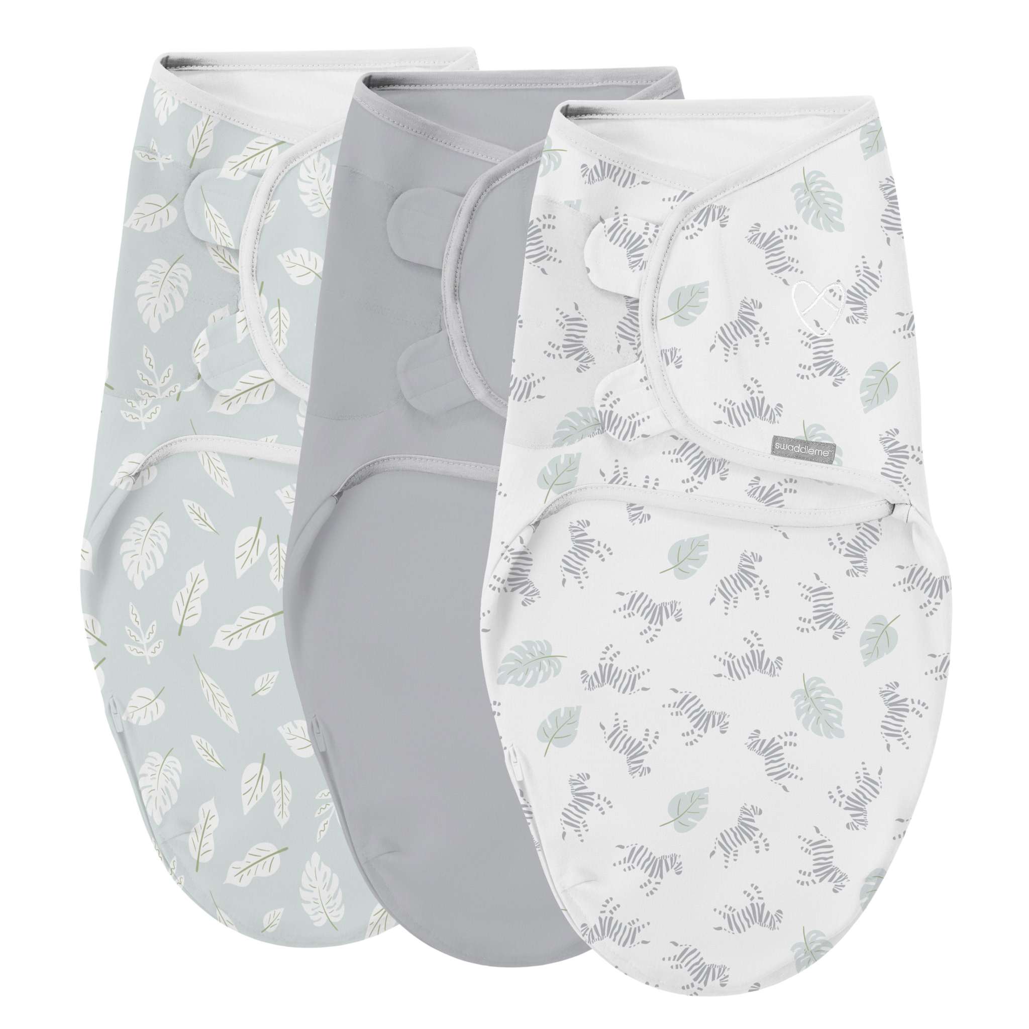 SwaddleMe by Ingenuity Easy Change Swaddle in Botanical Jungle for newborns