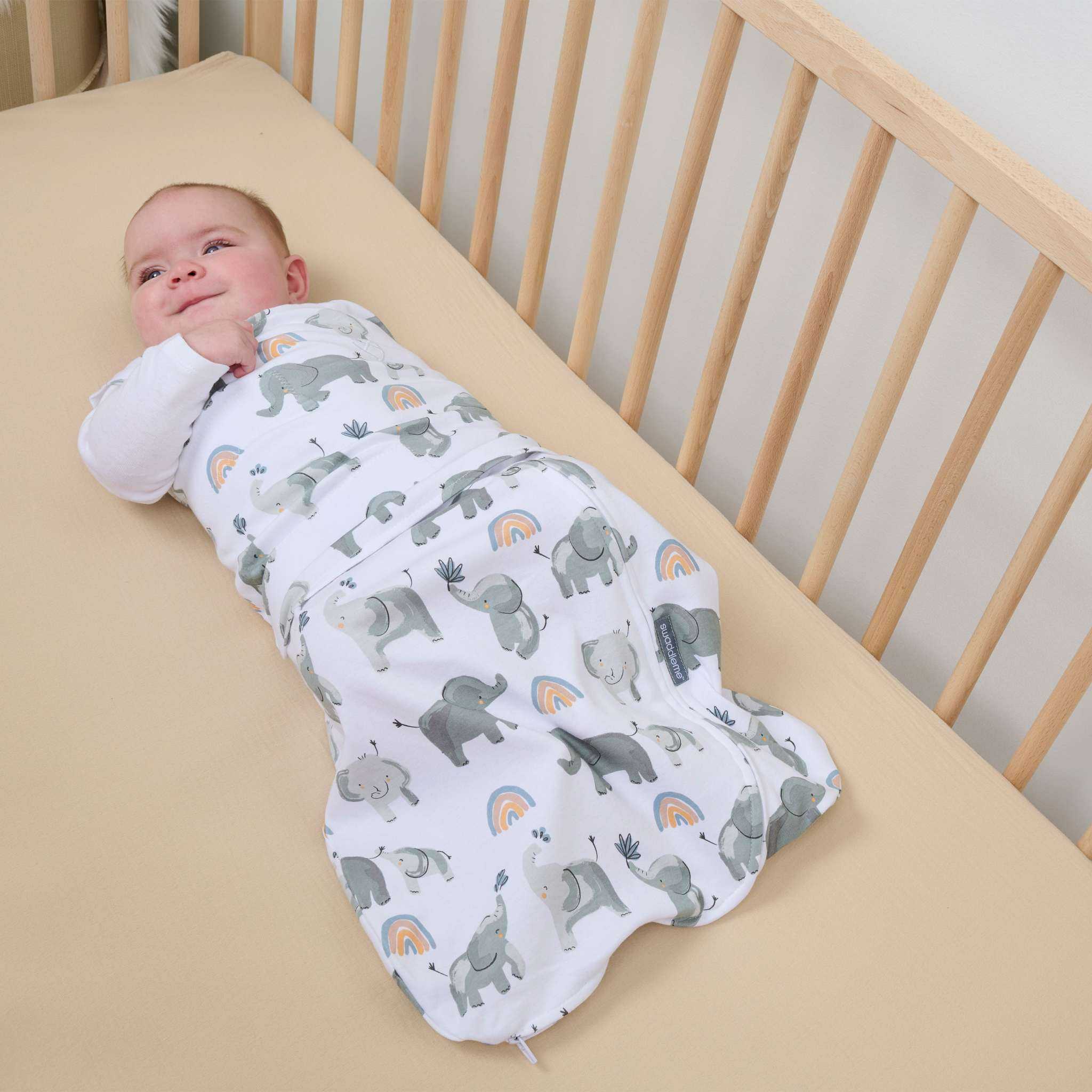 SwaddleMe by Ingenuity arms free convertible baby swaddle for 3-6 months