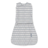 SwaddleMe by Ingenuity arms free convertible baby swaddle for 3-6 months with dashed lines pattern