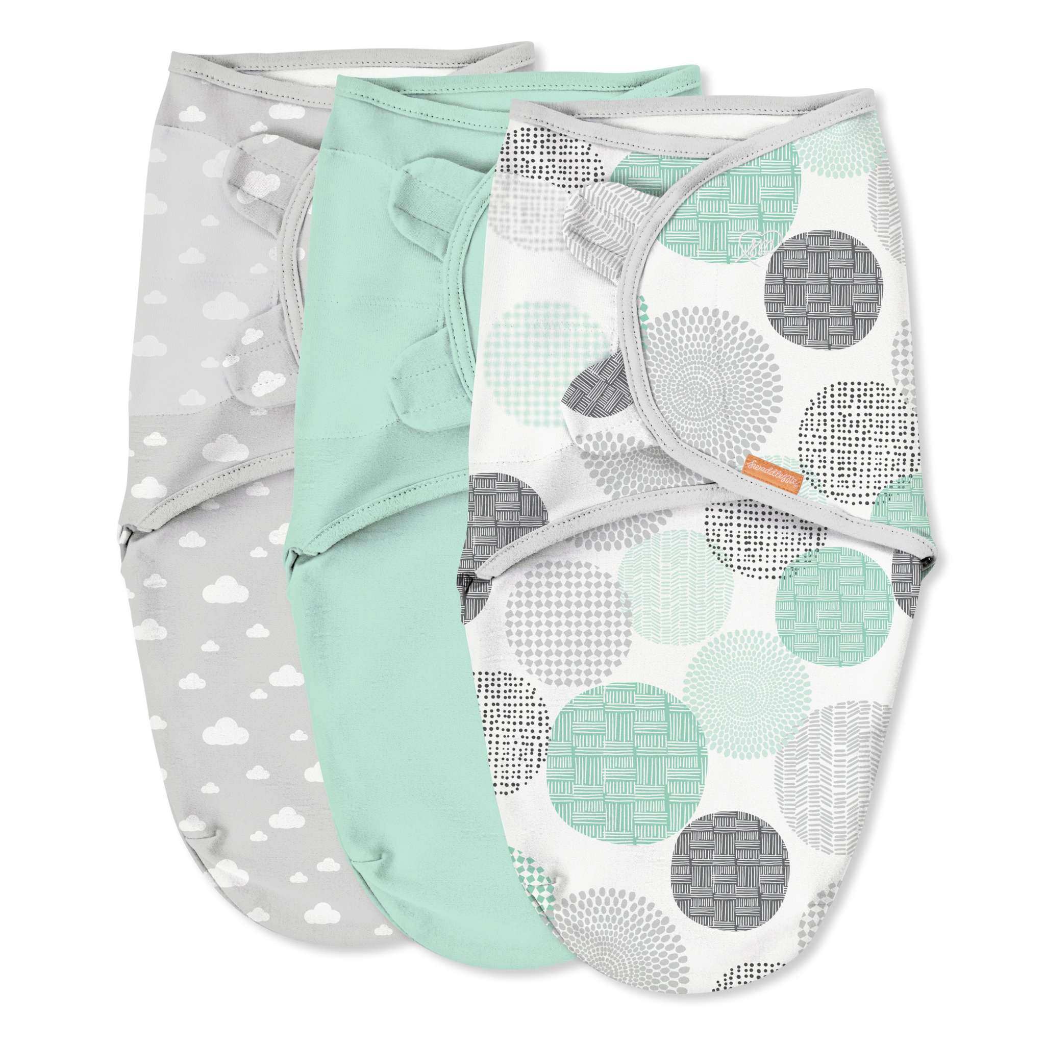 SwaddleMe by Ingenuity original swaddle for newborns 0-3 months 3 pack floating geo