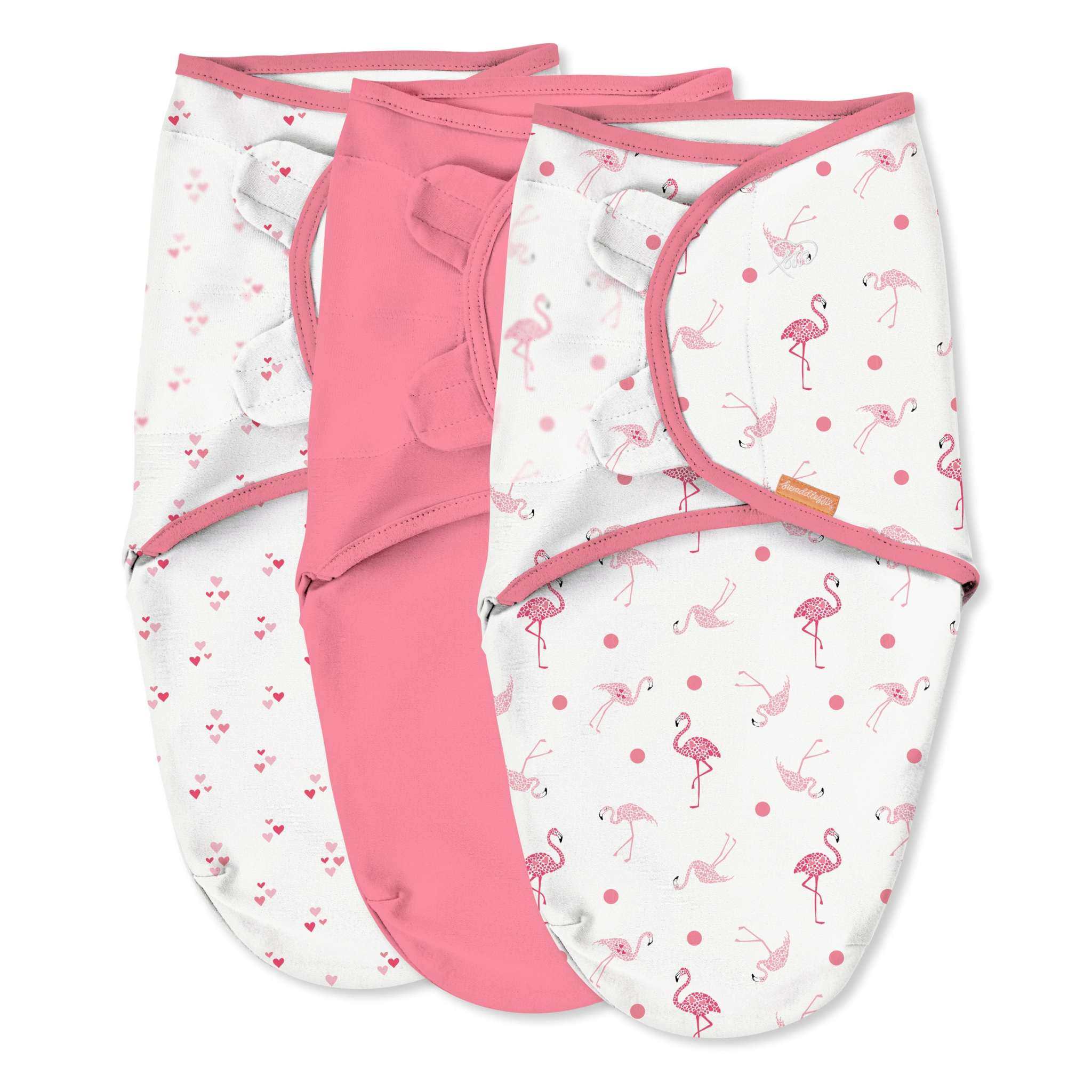 SwaddleMe by Ingenuity Original swaddle 0-3 months flamingo fiesta 3 pack