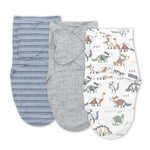 SwaddleMe by Ingenuity Monogram Collection baby swaddle 0-3 months dino mite