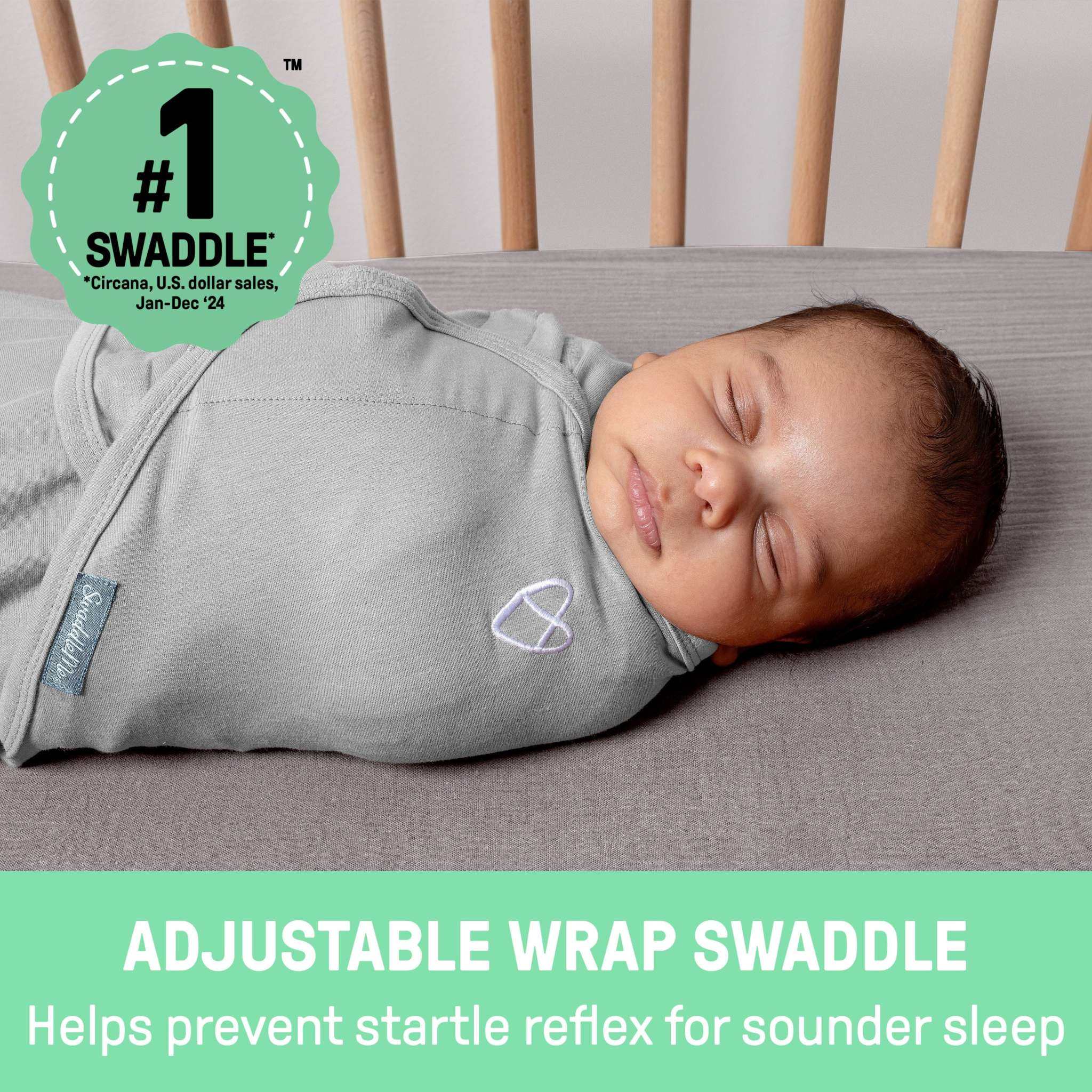 SwaddleMe Original baby swaddle 2-pack with space and cloud design