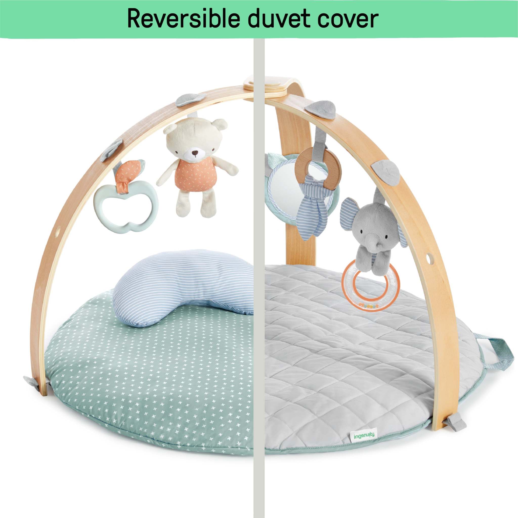 cozy spot reversible duvet activity gym - loamy