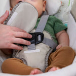 Ingenuity Soothe 'n Delight Portable Baby Swing in Cozy Kingdom with plush seat and recline feature