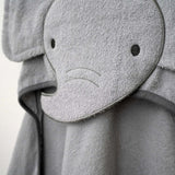 Ingenuity Clean & Cuddly Hooded Baby Elephant Bath Animal Towel, Grazer