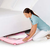 Bright Starts Pretty in Pink JuneBerry Walk-A-Bout Walker for baby girls with removable electronic toy, adjustable height, and high seat back