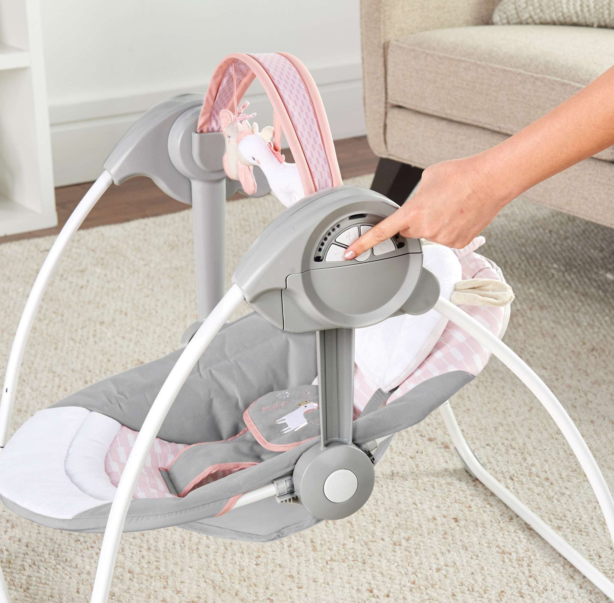  comfort 2 go portable swing - flora the unicorn