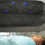 Dream Hero Starlight 3-in-1 co-sleeping bassinet with twinkling lights, adjustable height, breathable mesh, and soothing features for babies up to 12 months