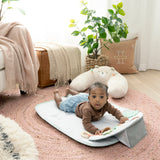 baby using cozy prop 4-in-1 sit up & prop activity mat - nate