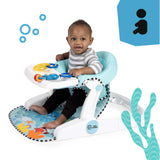 Baby Einstein Sea of Support 2-in-1 Sit-Up Floor Seat with adjustable height, sensory toys, and textured mat for infants 4-12 months