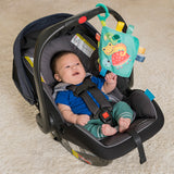 Bright Starts Fuzzy Feelies Soothing Plush Security Blanket with Taggies