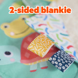 Bright Starts Fuzzy Feelies Soothing Plush Security Blanket with Taggies