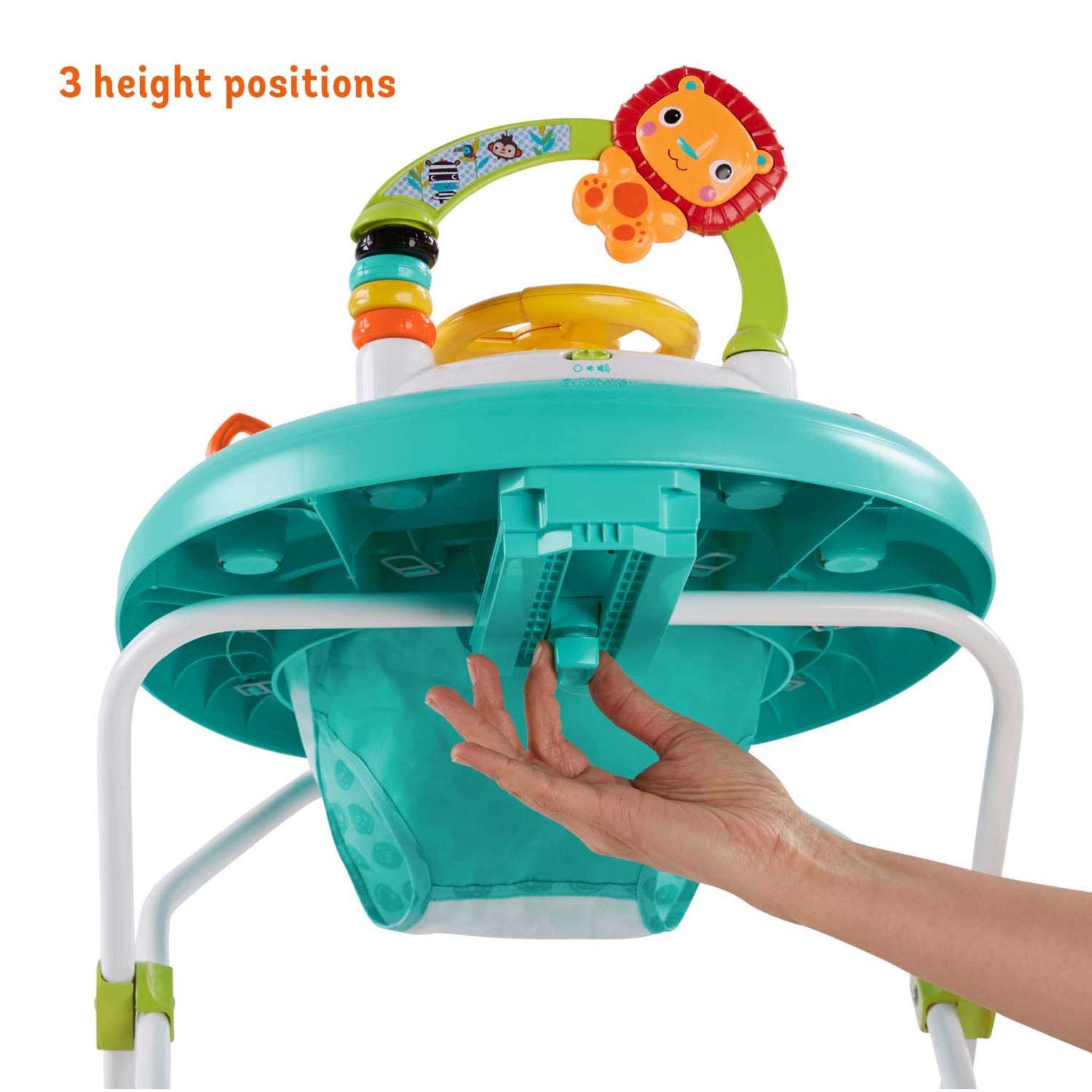 Bright Starts Zig Zag Zebra baby walker with easy fold frame