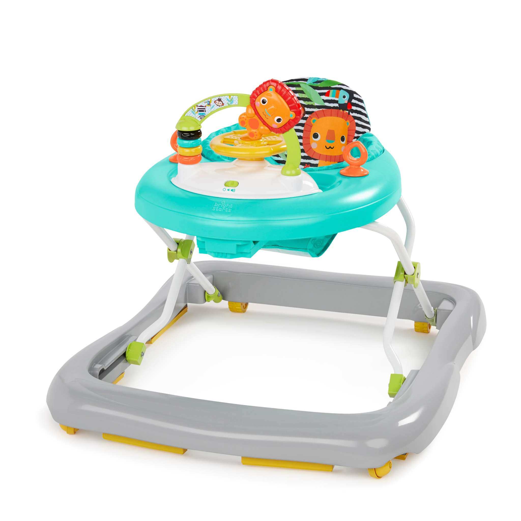 Bright Starts Zig Zag Zebra baby walker with easy fold frame for storage
