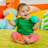 Bright Starts Gummy Buddies 3-Pack Textured Teethers - Elephant, Lion, Monkey