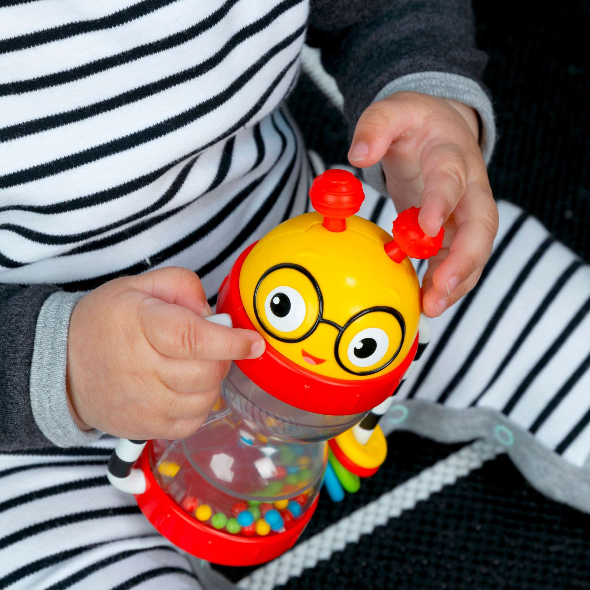 Baby Sensory Rattle with Mirror and 5 Features