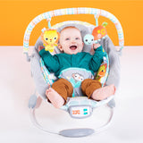 baby playing in whimsical wild comfy bouncer