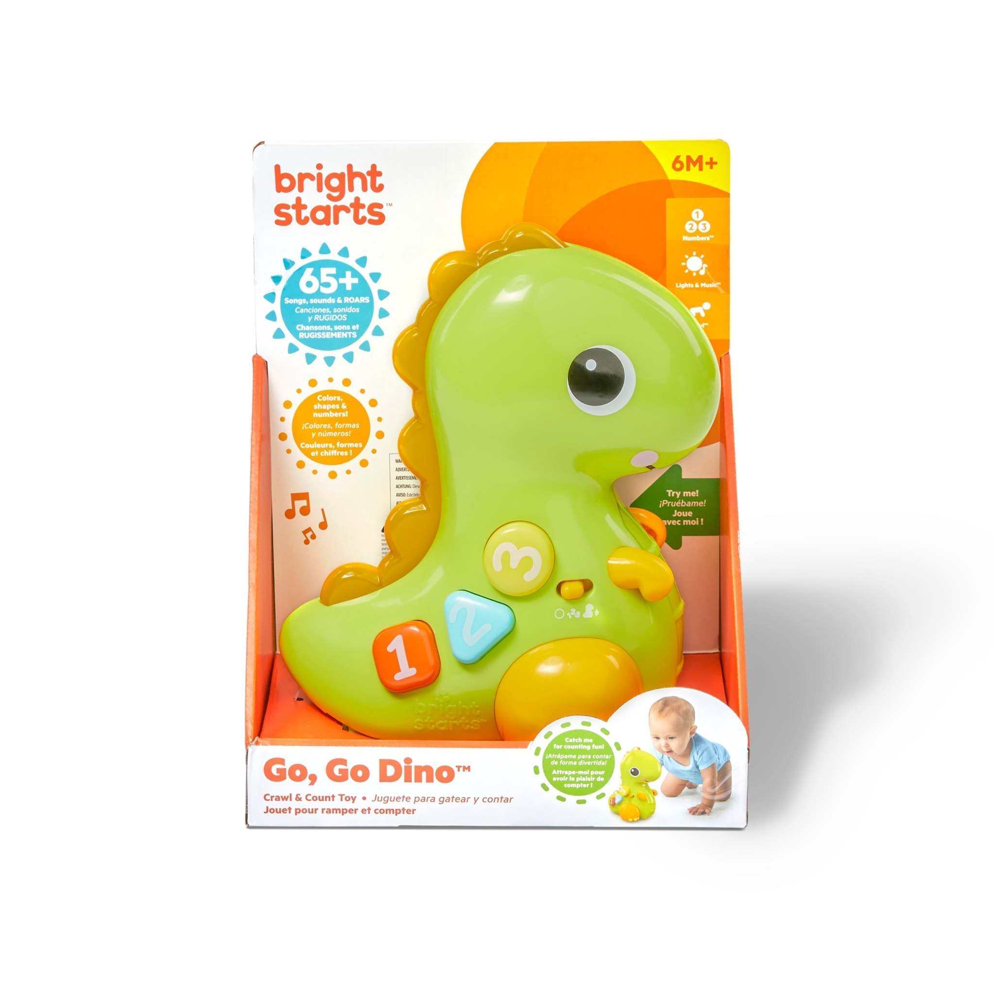 go go dino crawl & count toy