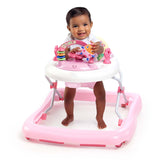 Pink JuneBerry Walk-A-Bout Walker with electronic toy station, adjustable seat, and volume control for baby girls