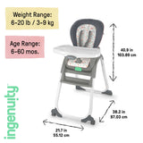 Ingenuity Full Course Convertible 6-in-1 High Chair