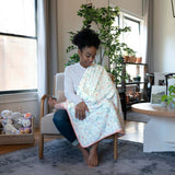 Ingenuity Farewell Fuss Adjustable Easy-Wrap Baby Swaddle 2 Pack - Posy & Comfy Bundle 2-Pack Multi-Use Swaddle Blanket Set - Posy